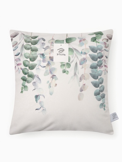 Наволочки декоративные набор 4 шт. «Этель» Eucalyptus, 40×40 см, велюр