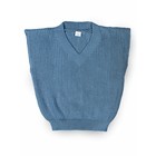 Жилет для девочки Amarobaby Knit, рост 140 см, цвет голубой - Фото 6