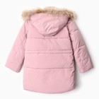 Куртка зимняя для девочек, цвет розовый, рост 128 см - Фото 5