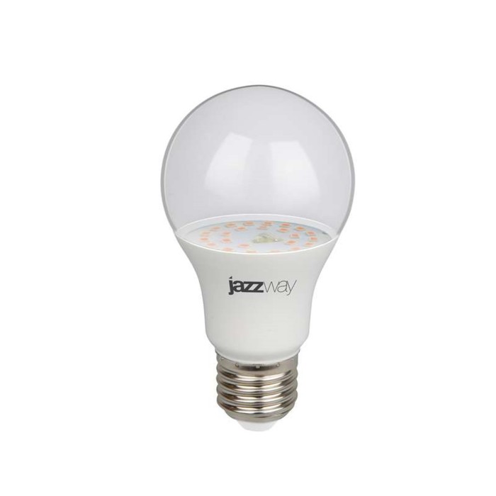 Лампа светодиодная PPG A60 Agro 9Вт A60 грушевидная прозрачная E27 IP20 для растений clear JazzWay 5008946 - Фото 1