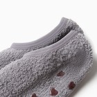Носки женские укороченные с нескользящей подошвой, цвет серый, размер 36-39 - Фото 2