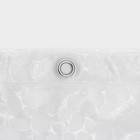 Штора для ванной SAVANNA «Галька», 180×180 см, PEVA, цвет белый - Фото 4