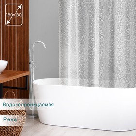 Штора для ванной SAVANNA «Геометрия», 180×180 см, PEVA, цвет белый