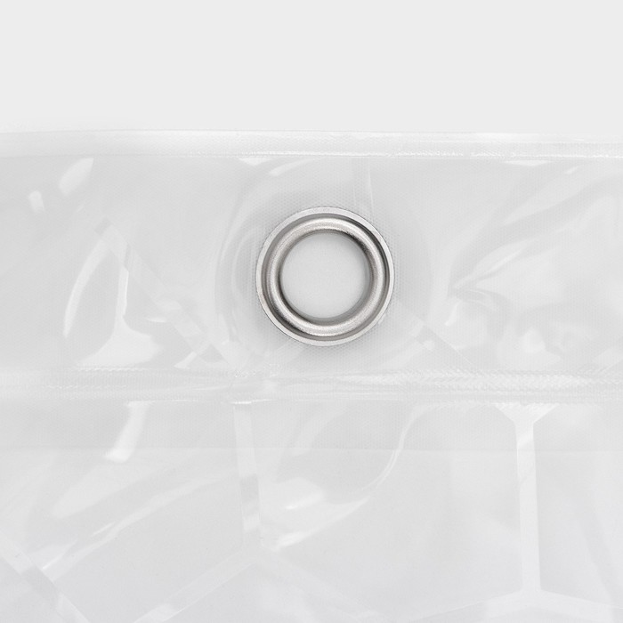 Штора для ванной SAVANNA «Геометрия», 180×180 см, PEVA, цвет белый - фото 1909382875