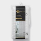 Штора для ванной SAVANNA «Квадраты», 180×180 см, PEVA, белая - Фото 6