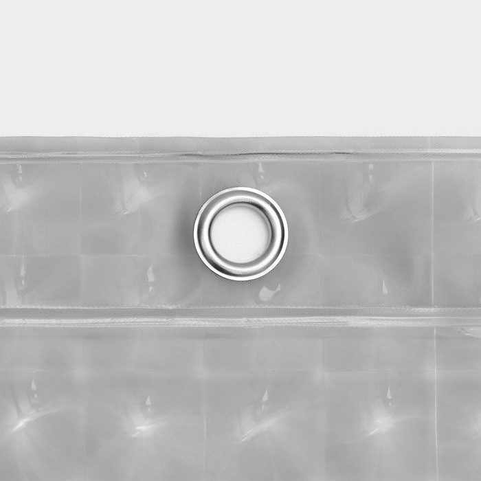Штора для ванной SAVANNA «Квадраты», 180×180 см, PEVA, цвет серый - фото 1909382887