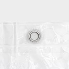Штора для ванной SAVANNA «Галька», 180×200 см, PEVA, цвет белый - Фото 5