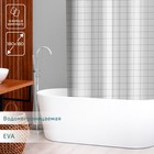 Штора для ванной SAVANNA «Квадро», 180×180 см, EVA, цвет белый - фото 320565896