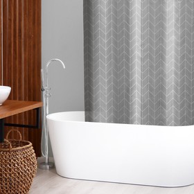 Штора для ванной SAVANNA Perfecto, 180×180 см, EVA, цвет серый