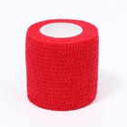 Бинт самофиксирующийся разрывной «Groomroom», 5 см х 4,5 м, красный - Фото 3