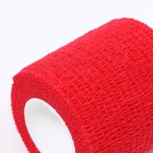 Бинт самофиксирующийся разрывной «Groomroom», 5 см х 4,5 м, красный - Фото 4