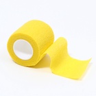 Бинт самофиксирующийся разрывной «Groomroom», 5 см х 4,5 м, желтый - Фото 2