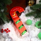 Новогодний подарочный набор косметики SB BEAUTY, бомбочки для ванны «Леденец», зелёный, 3×70 г - Фото 3