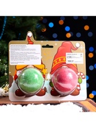 Новогодний подарочный набор косметики SB BEAUTY, бомбочки для ванны «Гномы», красный, зелёный, 2×180 г - Фото 6