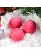 Новогодний подарочный набор косметики SB BEAUTY, бомбочки для ванны «Конфета», красный, 3×100 г - Фото 5