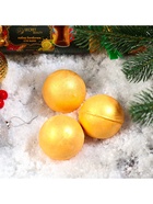 Новогодний подарочный набор косметики SB BEAUTY, бомбочки для ванны «Конфета», золотой, 3×100 г - Фото 5