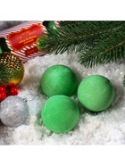 Новогодний подарочный набор косметики SB BEAUTY, бомбочки для ванны «Красная конфета», зелёный, 3×100 г - Фото 5