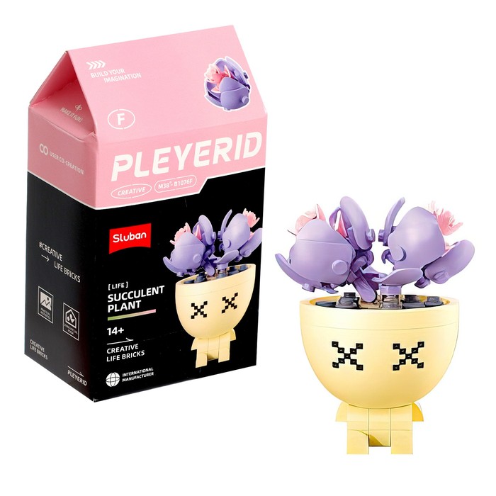 Конструктор «Цветы в горшочке», 6 видов, МИКС - Фото 1