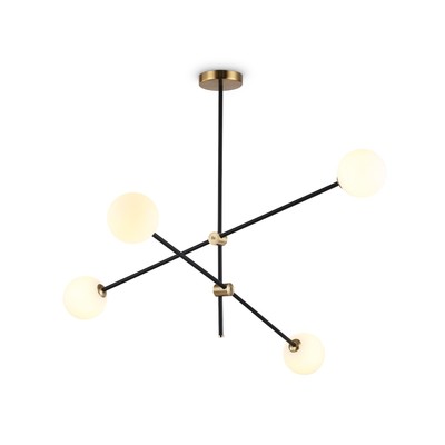 Светильник подвесной Ambrella light, Modern, TR2507, 4хG9, цвет чёрный, латунь