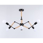 Светильник подвесной в стиле лофт Ambrella light, Loft, TR80488, 6хE27, цвет чёрный, светлое дерево - Фото 2