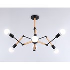 Светильник подвесной в стиле лофт Ambrella light, Loft, TR80488, 6хE27, цвет чёрный, светлое дерево - Фото 4