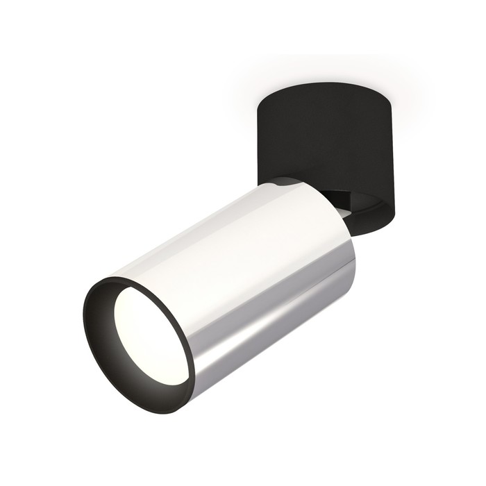 Комплект накладного поворотного светильника Ambrella light, Techno, XM6325040, GU5.3, цвет серебро полированное, чёрный