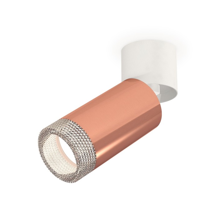 Комплект накладного поворотного светильника Ambrella light, Techno, XM6326031, GU5.3, цвет золото розовое полированное, белый