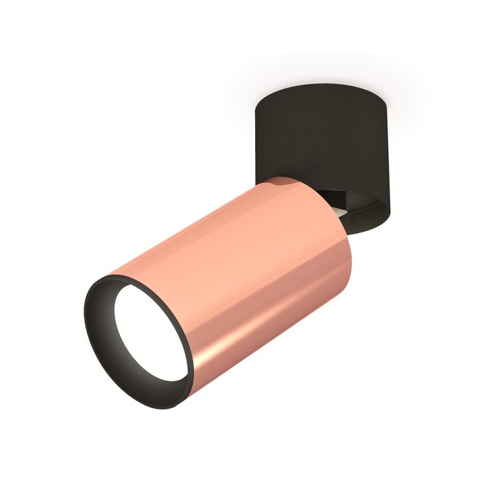 Комплект накладного поворотного светильника Ambrella light, Techno, XM6326040, GU5.3, цвет золото розовое полированное, чёрный