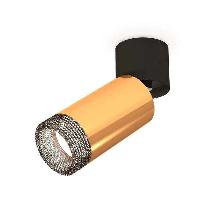 Комплект накладного поворотного светильника Ambrella light, Techno, XM6327041, GU5.3, цвет золото желтое полированное, чёрный