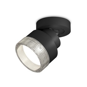 Комплект накладного поворотного светильника с композитным хрусталём Ambrella light, Techno, XM8102040, цвет чёрный песок