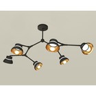 Комплект подвесного поворотного светильника Ambrella light, Traditional DIY, XB9056101, 6хGX53, цвет чёрный песок, золото желтое полированное, прозрачный 10190214 - фото 311905975