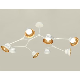 Комплект подвесного поворотного светильника Ambrella light, Traditional DIY, XB9059101, 8хGX53, цвет белый песок, золото желтое полированное, прозрачный 10190225