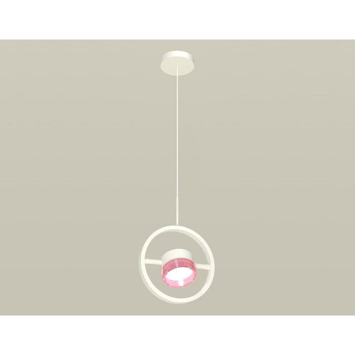 Комплект подвесного поворотного светильника с композитным хрусталём Ambrella light, Traditional DIY, XB9111151, GX53, цвет белый песок, розовый - Фото 1