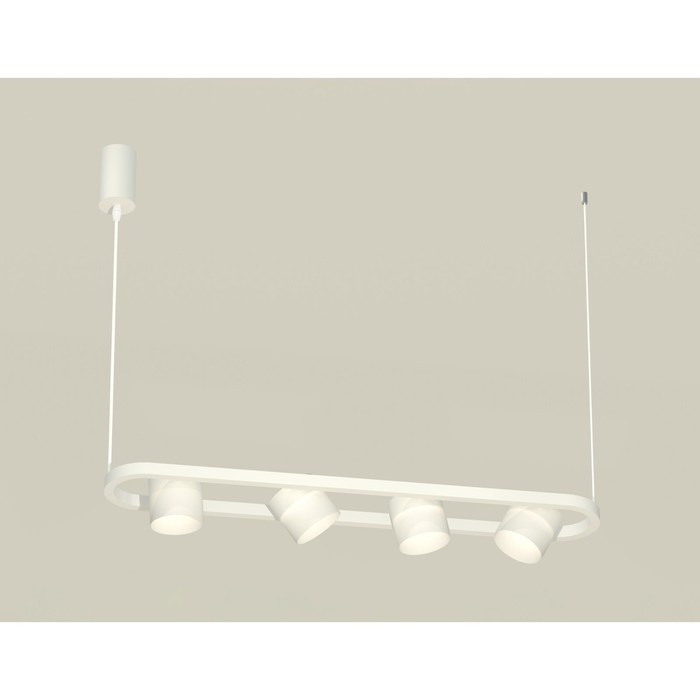 Комплект подвесного поворотного светильника с акрилом Ambrella light, Traditional DIY, XB9163154, 4хGX53, цвет белый песок, белый матовый - Фото 1