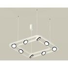 Комплект подвесного поворотного светильника Ambrella light, Traditional DIY, XB9177101, 8хGX53, цвет белый песок, чёрный полированный - фото 4198639