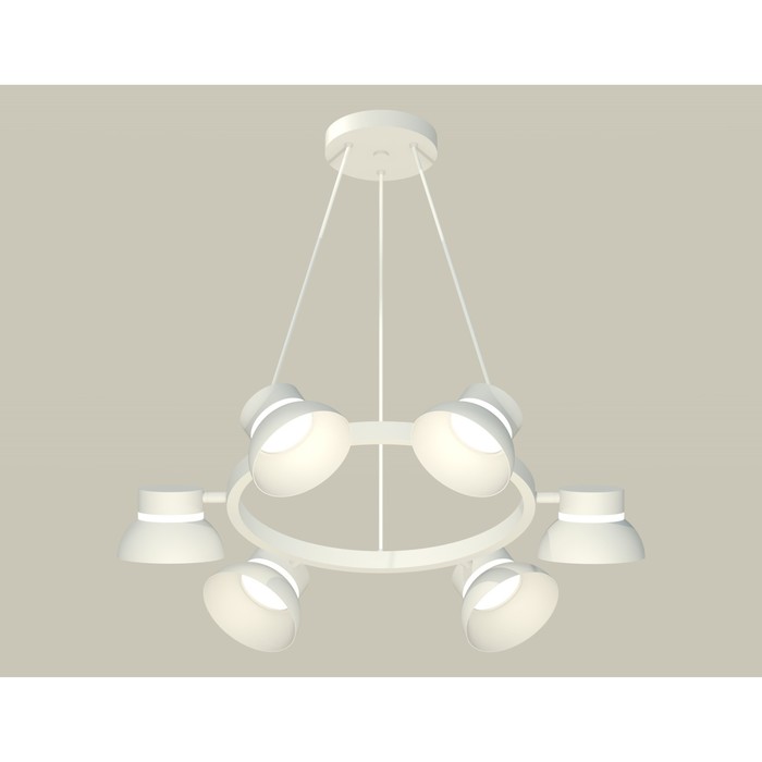 Комплект подвесного поворотного светильника Ambrella light, Traditional DIY, XB9191100, 6хGX53, цвет белый песок, белый матовый