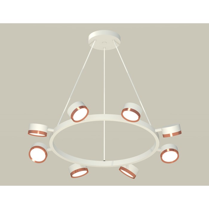 Комплект подвесного поворотного светильника Ambrella light, Traditional DIY, XB9195153, 6хGX53, цвет чёрный песок, золото розовое полированное