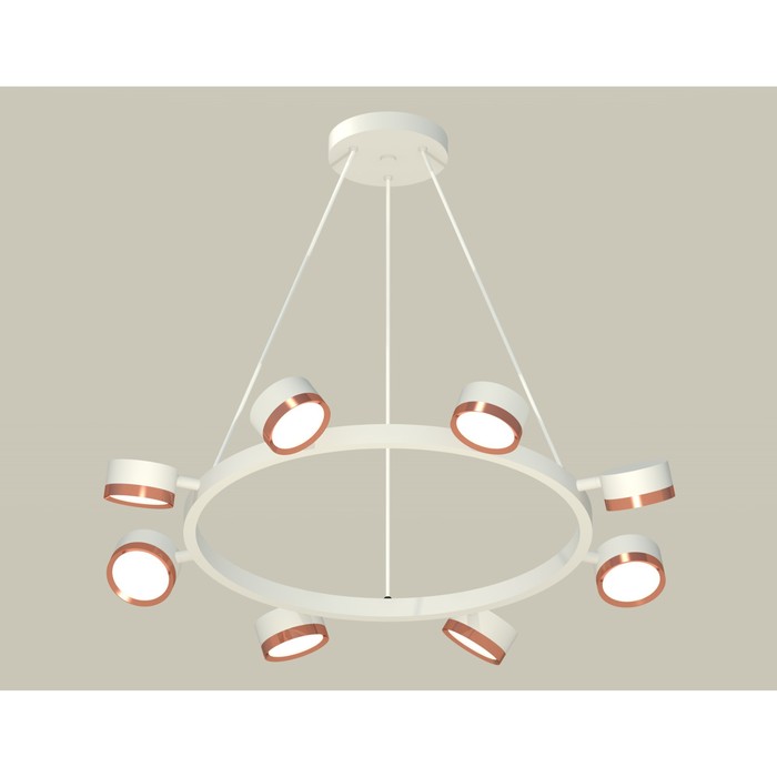 Комплект подвесного поворотного светильника Ambrella light, Traditional DIY, XB9195153, 6хGX53, цвет чёрный песок, золото розовое полированное - Фото 1