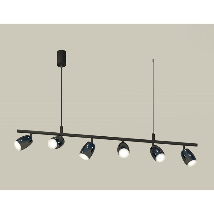 Комплект подвесного поворотного светильника с акрилом Ambrella light, Traditional DIY, XB9006550, GU5.3, цвет чёрный песок, чёрный хром, белый матовый - Фото 1