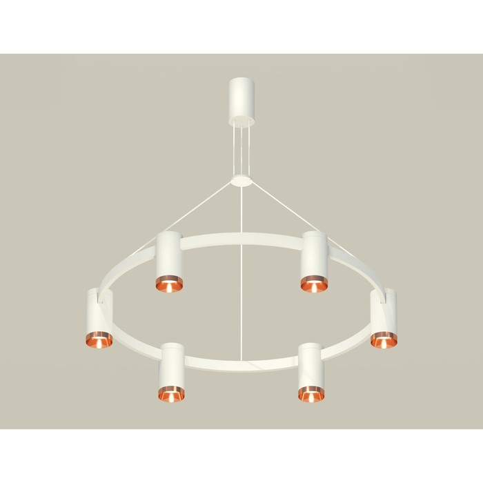 Комплект подвесного светильника Ambrella light, Traditional DIY, XB9021153, GU5.3, цвет белый песок, золото желтое полированное - Фото 1