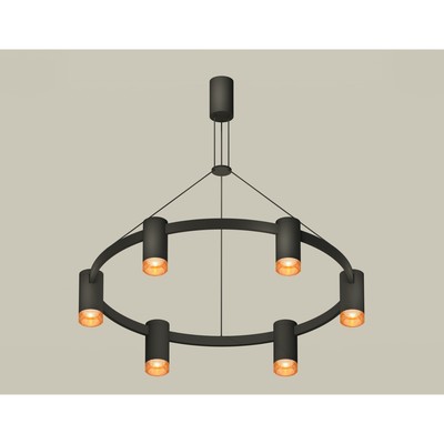 Комплект подвесного светильника с композитным хрусталём Ambrella light, Traditional DIY, XB9022202, GU5.3, цвет чёрный песок, кофе