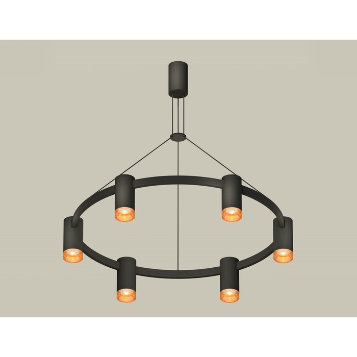 Комплект подвесного светильника с композитным хрусталём Ambrella light, Traditional DIY, XB9022202, GU5.3, цвет чёрный песок, кофе - Фото 1