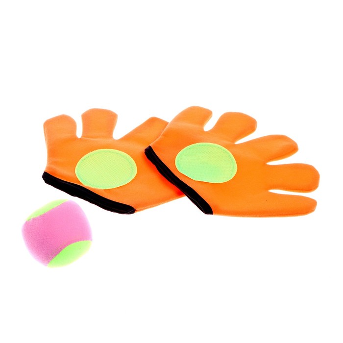 Игра «Кидай-поймай», 2 перчатки-ловушки для мяча, 1 мяч, цвета МИКС - Фото 1