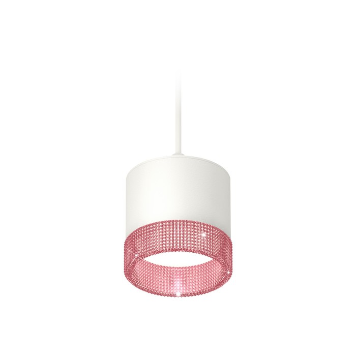 Светильник подвесной с композитным хрусталём Ambrella light, XP8110040, GX53 LED 12 Вт, цвет белый песок, розовый