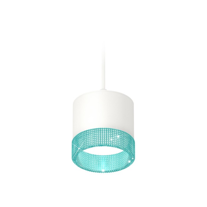 Светильник подвесной с композитным хрусталём Ambrella light, XP8110041, GX53 LED 12 Вт, цвет белый песок, голубой
