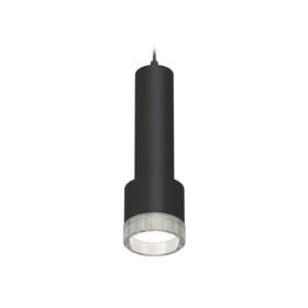 Светильник подвесной с композитным хрусталём Ambrella light, XP8111005, GX53 LED 12 Вт, цвет чёрный песок, прозрачный