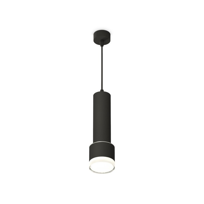 Светильник подвесной с акрилом Ambrella light, XP8111009, GX53 LED 12 Вт, цвет чёрный песок, белый матовый, прозрачный