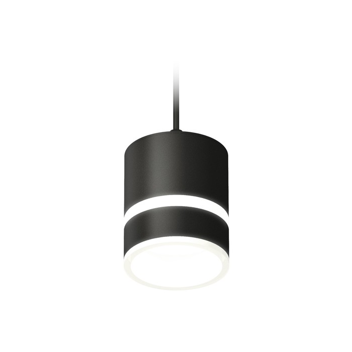 Светильник подвесной с акрилом Ambrella light, XP8111022, GX53 LED 12 Вт, цвет чёрный песок, белый матовый