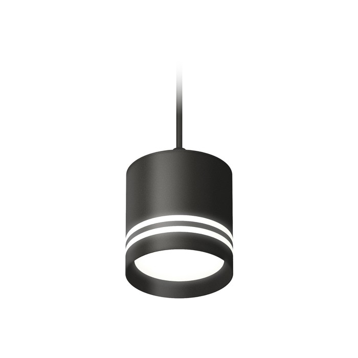 Светильник подвесной с акрилом Ambrella light, XP8111024, GX53 LED 12 Вт, цвет чёрный песок, белый матовый