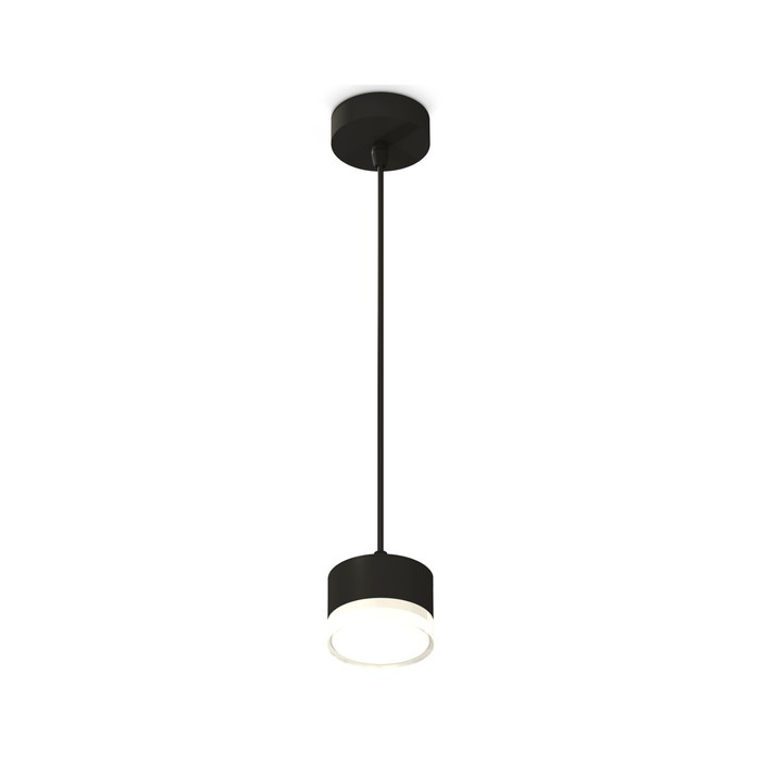 Светильник подвесной с акрилом Ambrella light, XP8111025, GX53 LED 12 Вт, цвет чёрный песок, белый матовый, прозрачный